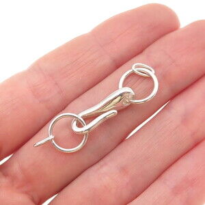 925 Sterling Silver Vintage Bracelet / Necklace Hook Lock Clasp